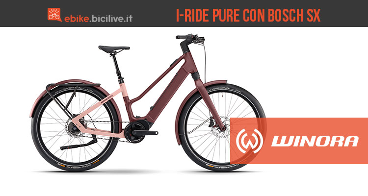 La nuova WINORA iRide Pure, una e-urban leggera con motore Bosch SX