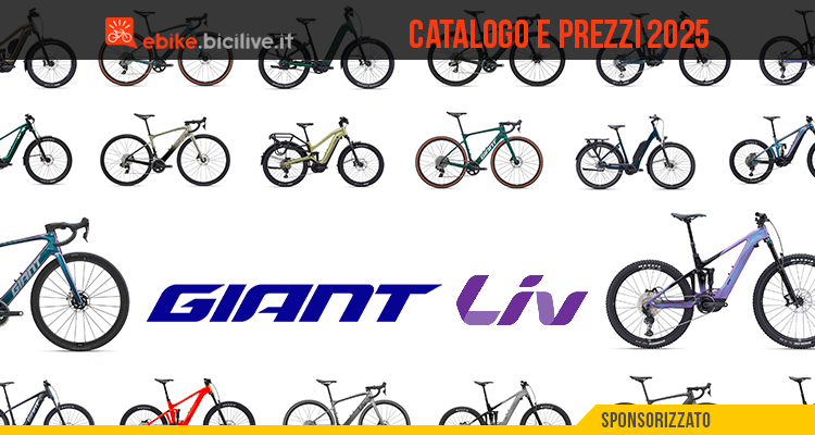 Catalogo e listino prezzi e-bike Giant e LIV 2025: dal trekking al gravel, dalle e-MTB alle e-road