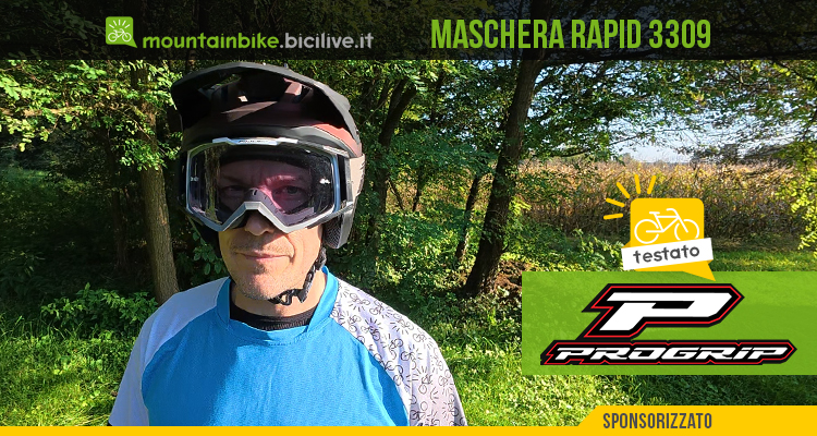 Test maschera Progrip Rapid 3309 e lente fotocromatica Light Sensitive